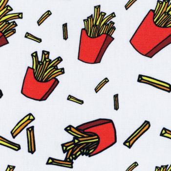 Preview: Baumwolle Druck Swafing Kim Pommes Frites auf Weiß